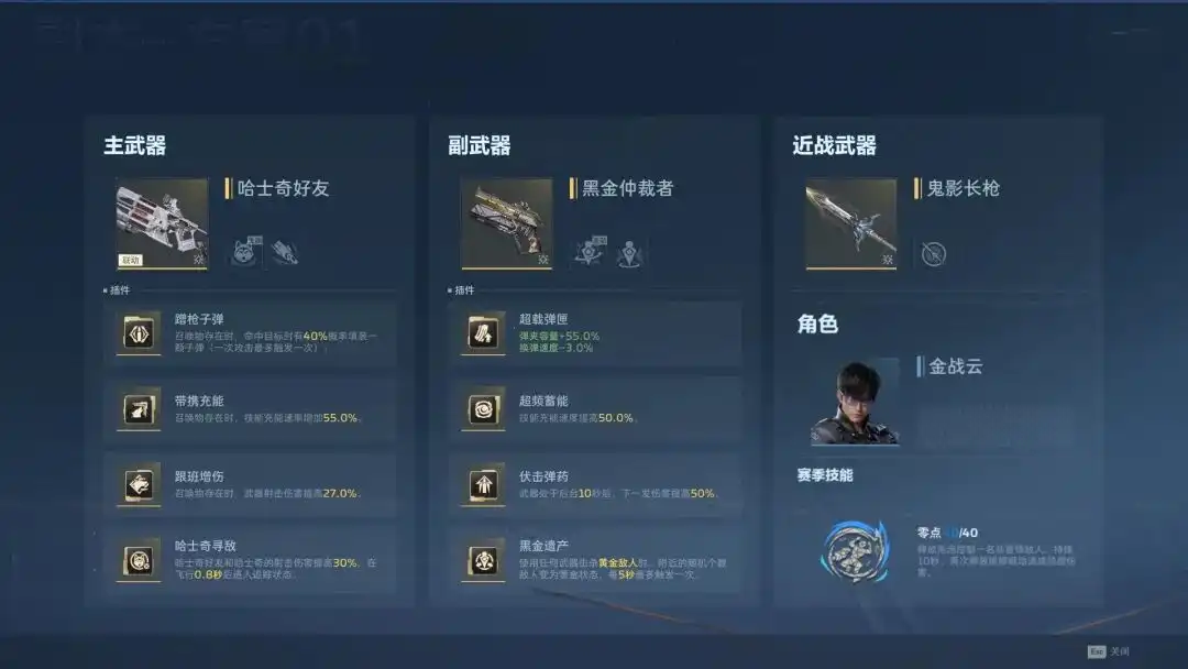 哈士奇与黑金仲裁者配装示意
