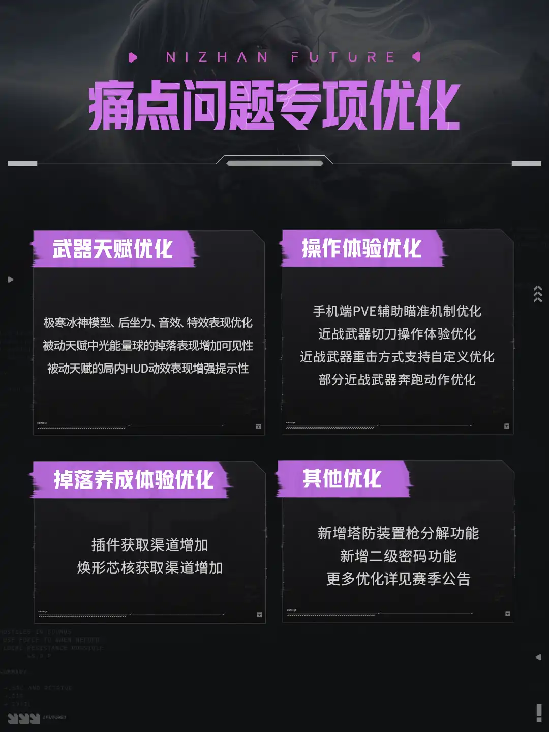 S4痛点优化:武器天赋、操作、掉落养成与二级密码